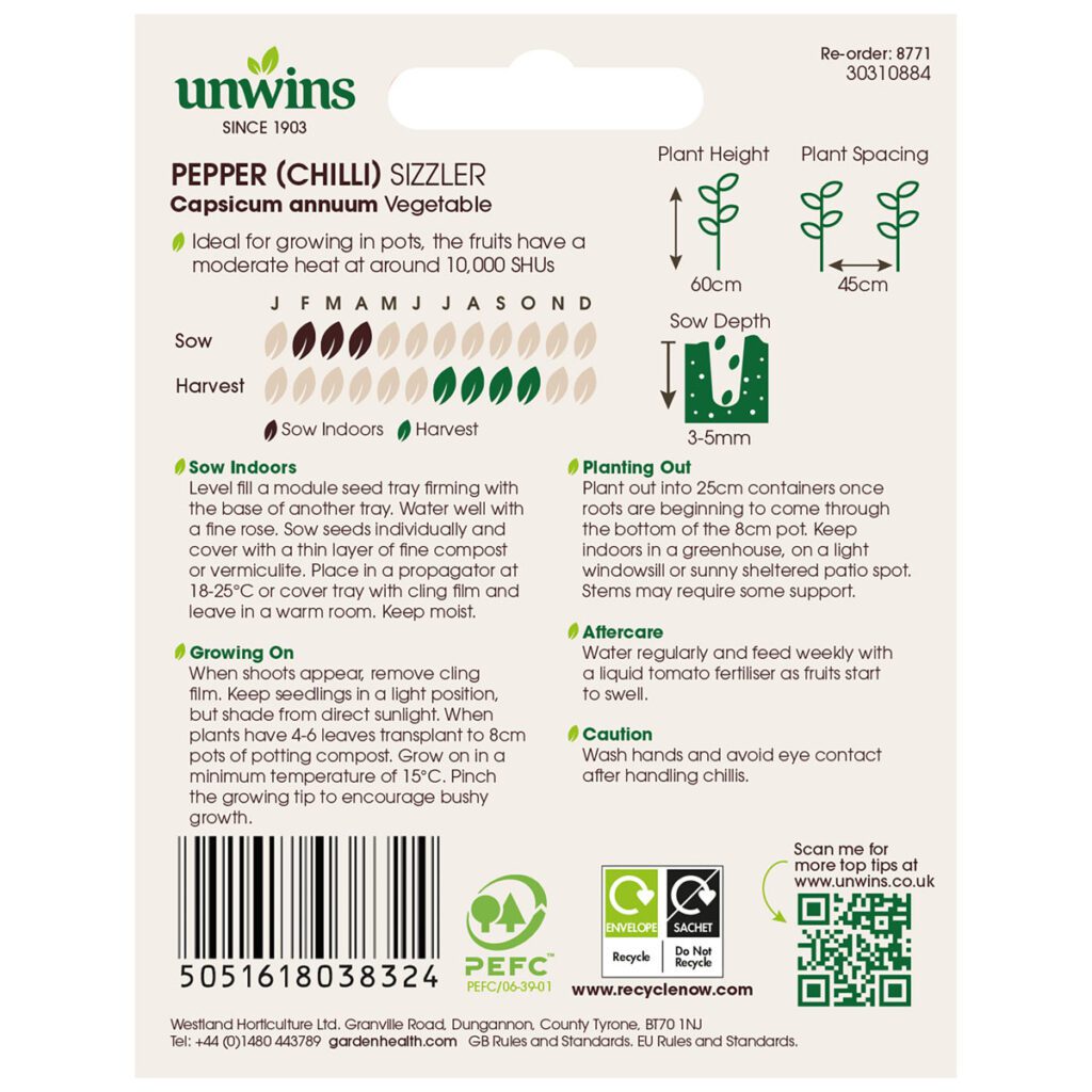 Unwins Chilli Pepper Sizzler Seeds 5051618038324 2